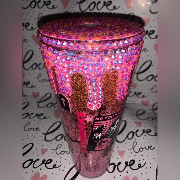 Ghost Face Rhinestones Polycrilic Tumbler - Picture 2 of 3